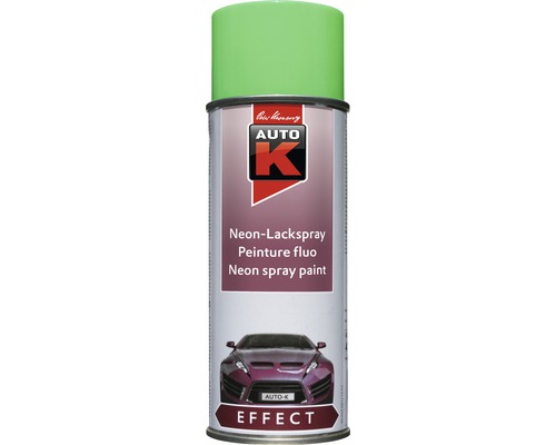 Auto-K Effect peinture fluo en aérosol vert 400 ml Bombe de peinture aérosol néon Auto K