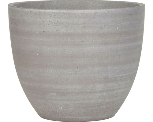 Pot de fleurs gris en béton