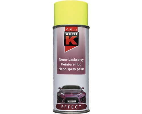 Auto-K Effect peinture fluo en aérosol jaune 400 ml Aérosol de peinture néon Auto K