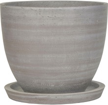 Pot de fleurs en faïence avec soucoupe