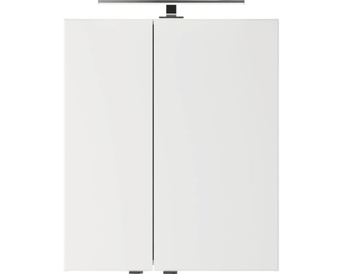 Armoire de toilette Pelipal Xpressline 4035 60 x 14,5 x 70,3 cm blanc 2 portes led IP 44