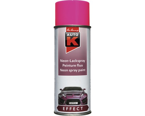 Auto-K Effect peinture fluo en aérosol rose vif 400 ml Bombe de peinture aérosol néon Auto K