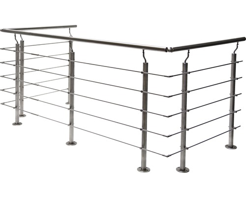 Pertura Geländer-Komplettset Hestia U-Form Edelstahl mit Rundstäbenfür Bodenmontage B: 11 m Pertura Geländer-Komplettset Hestia U-Form Edelstahl mit Rundstäbenfür Bodenmontage B: 11 m