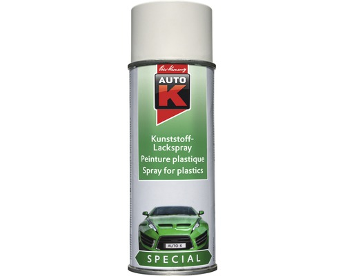 Auto-K Spécial peinture en aérosol pour plastiques blanc 400 ml Bombe de laque plastique