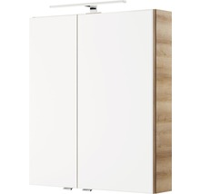 Spiegelschrank Pelipal Xpressline 4035 60 x 14,5 x 70,3 cm eiche 2-türig LED IP 44