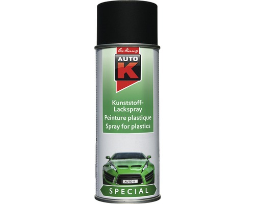 Auto-K Spécial peinture en aérosol pour plastiques noir 400 ml