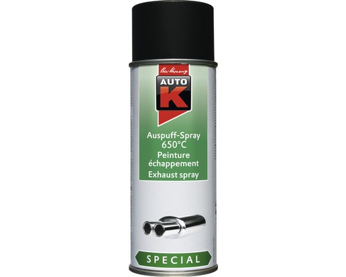 Auto-K Spécial peinture en aérosol pour pot d'échappement noir 400 ml