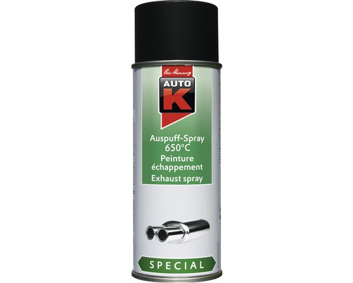 Auto-K Spécial peinture en aérosol pour pot d'échappement noir 400 ml Auto K peinture échappement 650 degrés