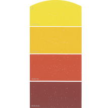 Carte échantillon de peinture H19 effet scintillant doux Univers des couleurs rouge 21x10 cm-thumb-1