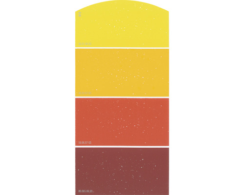 Nuancier avec différentes teintes