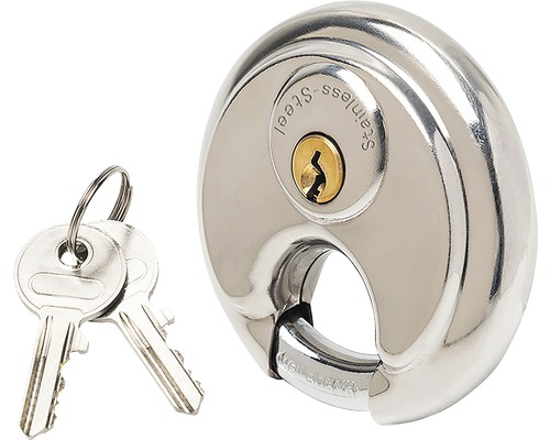 Cadenas en acier inoxydable 70 mm avec 2 clés Cadenas rond en acier inoxydable avec clés