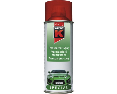 Auto-K Spécial peinture en aérosol transparente rouge 400 ml Auto K Spécial vernis transparent aérosol