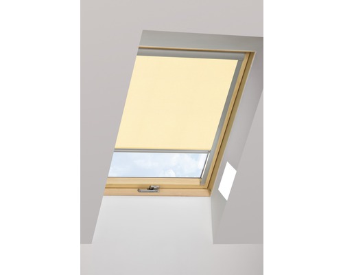 Tageslichtrollo FAKRO ARP creme manuell 55x78 cm (01) Dachfenster mit geschlossenem, abdunkelndem Rollo