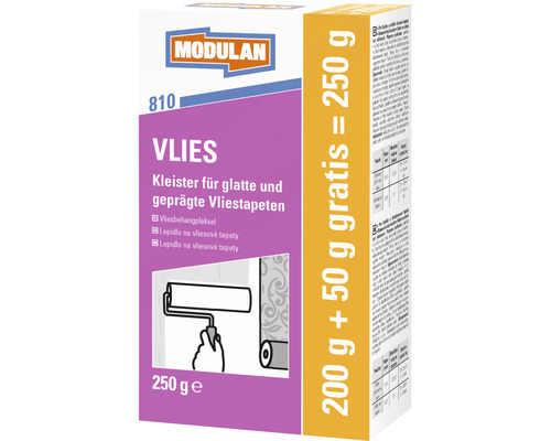 MODULAN 810 Vliestapetenkleister 200 g + 50 g Packung Vliestapetenkleister mit 250 Gramm Inhalt