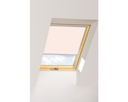 Store tamisant FAKRO ARP rose clair manuel 94x140 cm (09) Fenêtre de toit avec store occultant