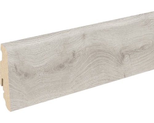 Plinthes Chêne à enclipser, bois massif plaqué vernis mat, 16 × 58 mm  Sainbiose