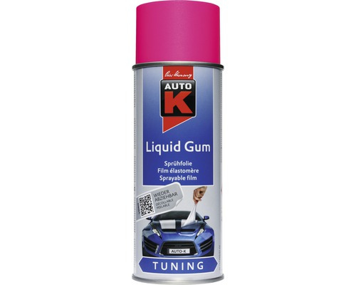 Auto-K Tuning Liquid Gum film en pulvérisation rose vif fluo 400 ml Auto K Film de caoutchouc liquide en aérosol pour le tuning