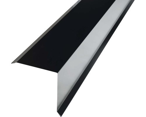 Angle d'arête PRECIT pour tuile métallique noir foncé RAL 9005 2000 x 95 100 mm