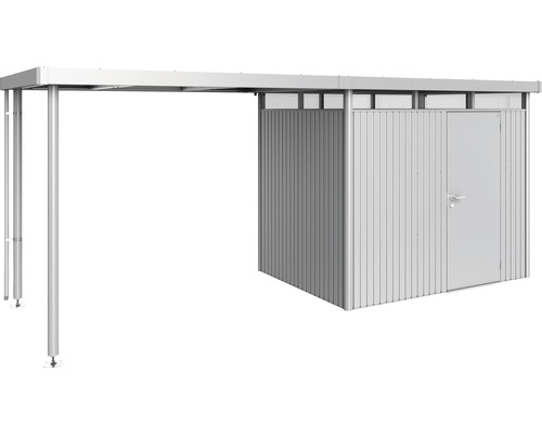 Carport métallique avec local de rangement et porte