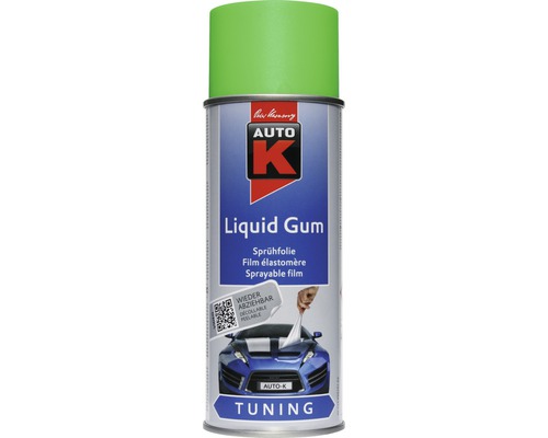 Auto-K Tuning Liquid Gum film en pulvérisation vert fluo 400 ml Auto K Liquid Gum Film pulvérisable pour tuning