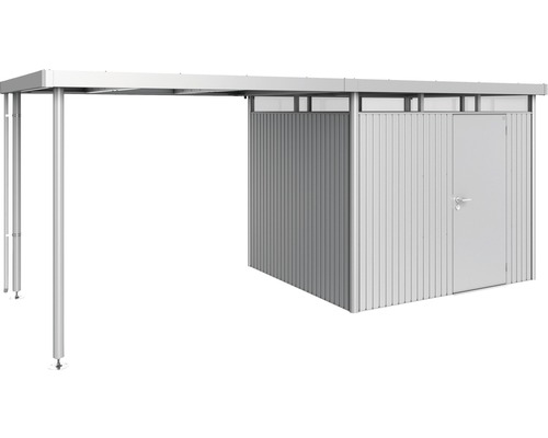 Abri de jardin métallique avec carport