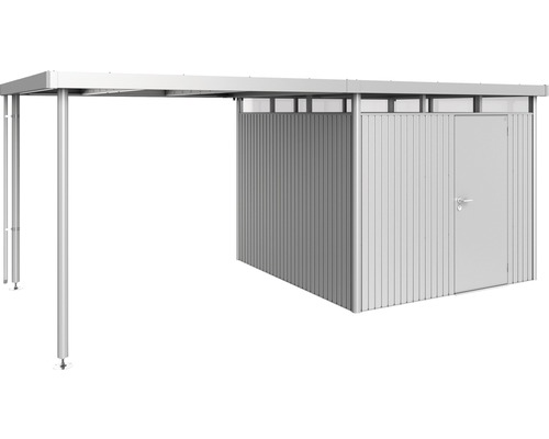 Gerätehaus mit Carport aus Metall