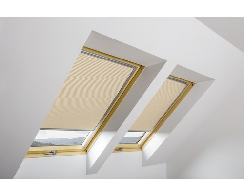 Store plissé alvéolaire FAKRO beige manuel 55x78 cm (01) Store plissé alvéolaire FAKRO beige manuel 55x78 cm (01)
