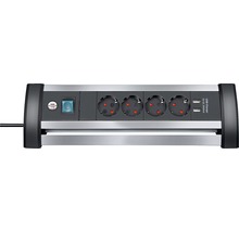 Multiprise avec quatre prises et deux ports USB