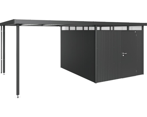 Metallcarport mit Geräteschuppen zur Fahrzeugüberdachung und Geräteaufbewahrung