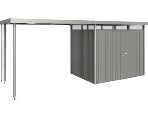 Metall Gerätehaus mit Unterstand