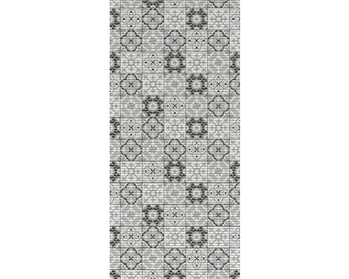 Tapis antidérapant en mousse souple Tile Antique noir 65x180 cm