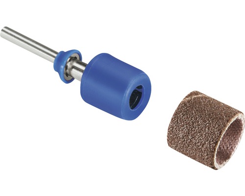 Mandrin Dremel EZ SpeedClic Ø 13,0 mm (SC407) + bande abrasive, grain 60 (408) + bande abrasive Ø 13,0 mm, grain 120 (432)