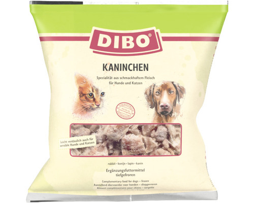 Rohfuttermittel DIBO® Kaninchenfleisch 1 kg tiefgefroren