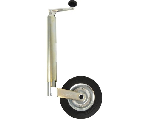 Roue jockey de remorque avec pneu plein en caoutchouc diamètre de tube 48 mm Roue jockey pour remorque avec manivelle