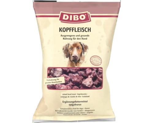 DIBO Viande de tête, alimentation équilibrée et saine pour chiens, surgelée