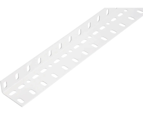 Profilé d'angle Conceptor perforé blanc 25x45x1 mm, 2m