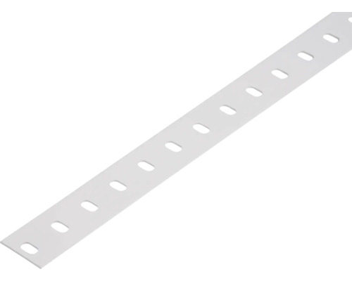 Profilé plat Conceptor perforé blanc 35x1 mm, 1m Bande perforée en métal