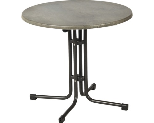 Table de jardin Acamp Piazza Ø80x72 cm anthracite marron