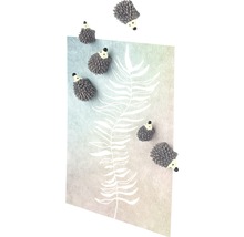 Dekomagnet Hedgehog 6er-Set grau