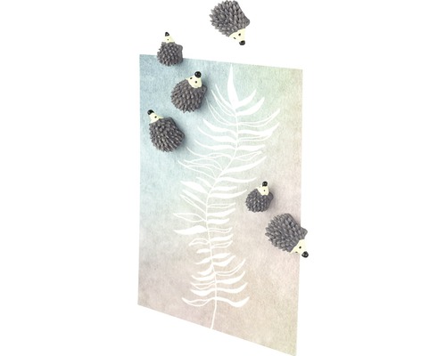 Dekorative Igel auf einem Blattmuster