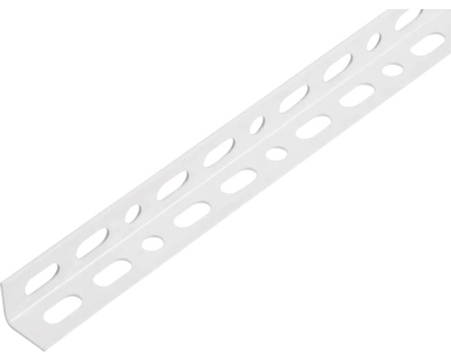 Profilé d'angle Conceptor perforé blanc 15x15x1 mm, 1m
