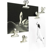 Dekomagnetclip Graffa 4er-Set verchromt
