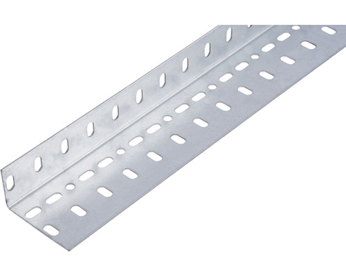 Conceptor Winkelprofil gelocht verzinkt 25x45x1 mm, 2m Gelochter Montagewinkel aus Metall