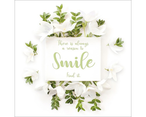 Tableau en verre Smile 50x50 cm