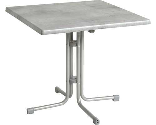 Table de jardin Acamp Piazza 70x70x72 cm argent