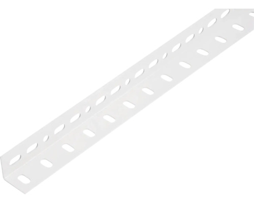 Profilé d'angle Conceptor perforé blanc 25x25x1 mm, 1m-0