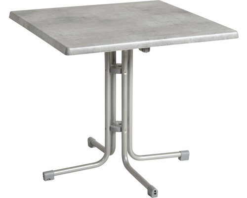 Table de jardin Acamp Piazza 80x80x72 cm argent