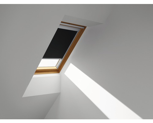 Store occultant VELUX Classic uni noir à commande manuelle DBL M04 4249