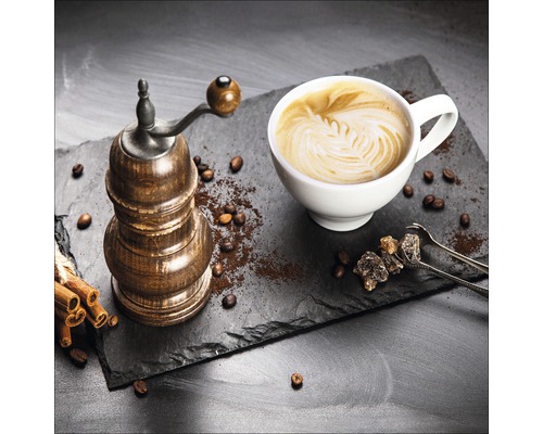 Tableau en verre Café I 50x50 cm