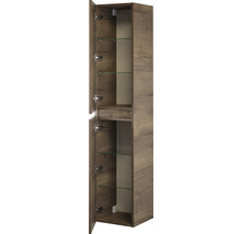 Badezimmer Hochschrank mit Glasablagen und Tür